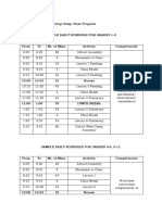 Annex 1 Sample Class Program 1