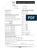 Formulae Trigonometry 1