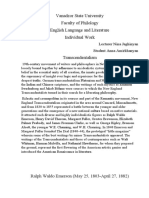 Vanadzor State University Faculty of Philology English Language and Literature Individual Work