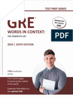 GRE Complete List - 2024 - Sample