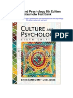 Culture and Psychology 6th Edition Matsumoto Test Bank