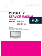 Service Manuals LG TV PLASMA 42PC1DV 42PC1DV Service Manual