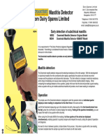 The Draminski Mastitis Detector From Dairy Spares Limited: Early Detection of Subclinical Mastitis