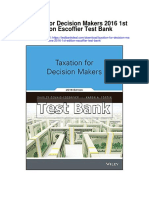 Taxation For Decision Makers 2016 1st Edition Escoffier Test Bank