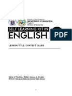 English Grade 8 Q1 SLK 1 - Context Clues