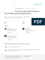 The Effect of Short-Term Swiss Ball Training On Core Stability and Running Economy