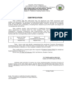 Revised Template of Certification On LOI BK (Final)