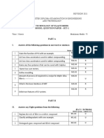 Technology of Elastomers Model Question Paper - Set-1: Module Outcome Cognitive Level