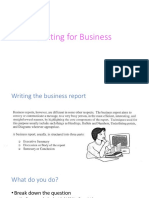 Yr 11 Business - Writing For Business Report