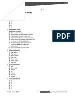 Project - 3 Unit 1 Answer Key and Audio Script