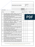 Official Confined Space Entry Checklist