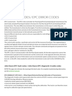 EPC FAULT CODES - EPC ERROR CODES - All Tractor Manuals