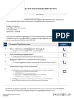 Philippines Background Check Form