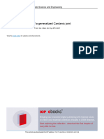 Kinematical Analysis of A Generalized Cardanic Joi