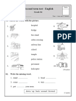 Grade 04 English Language Second Term Test Paper 2023