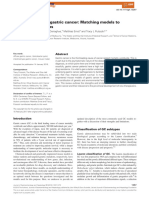 Mouse Models For Gastric Cancer Matching Models To