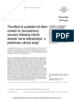 The Effect of A Platelet-Rich Fibrin Conduit On Neurosensory Recovery Following Inferior Alveolar Nerve Lateralization: A Preliminary Clinical Study