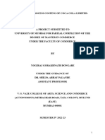 A Study On Process Costing and Strategic Management of Coca Cola Limited