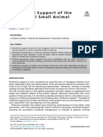 Nutritional Support of The Critically Ill Small An