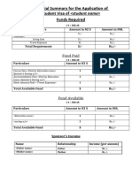 Financial Matrix Format