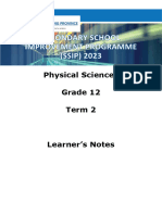 SSIP 2023 PHYSICAL SCIENCE LEARNER NOTES (T. SET) Start Here Today24.11 (HM) .1