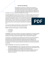 Personal Tax Planning PDF