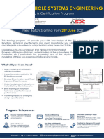 Electric Vehicle Systems Engineering Training Brochure Revised V1.1