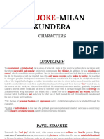 THE JOKE by MILAN KUNDERA-CHARACTER ANALYSIS 