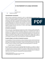 Succession To The Property of A Male Intestate Introduction