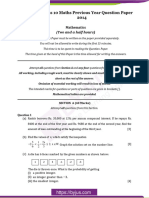 ICSE Class 10 Maths Previous Year Question Paper 2014