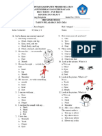 Uts Soal 2024 B.inggris Kls V SD Ok