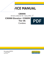 New Holland CR9090, CX8080 Elevation, CX8090 Elevation Tier 4A Combine Service Repair Manual