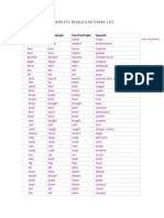 Lista de Verbos 4to - Nueva