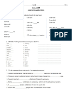 Compound Adjectives Test Paper No1