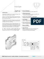 Isolation Amplifier DN 2400: Isolation and Conversion of Process Signals in Standard Applications