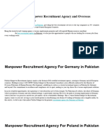 Global Pakistani Manpower Recruitment Agency and Overseas Employment Promoter