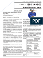 Solenoid Control Valve: Installation / Operation / Maintenance