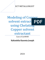 Modeling of Copper Solvent Extraction Using Chelating Copper Extractant - Case of Lix984N