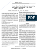 10 - Knowledge and Attitudes About Attention-Deficit or Hyperactivity Disorder and Specific Learning Disorder in An Urban Indian Population