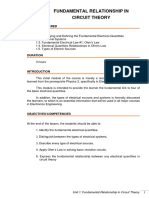 Fundamental Relationship in Circuit Theory