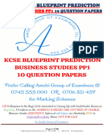 BST Pp1 BP 10 QP Kcse Prediction