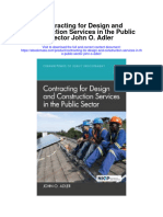 Contracting For Design and Construction Services in The Public Sector John O Adler Full Chapter