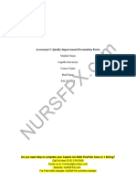 NURS FPX 6021 Assessment 3 Quality Improvement Presentation Poster