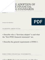 First-Time Adoption of Philippine Financial Reporting Standards