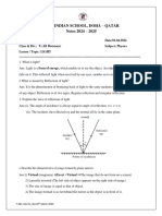 M.E.S Indian School, Doha - Qatar Notes 2024 - 2025