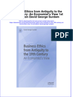 Business Ethics From Antiquity To The 19Th Century An Economists View 1St Ed Edition David George Surdam Full Chapter