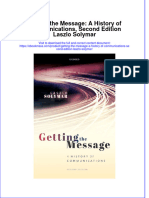 Getting The Message A History of Communications Second Edition Laszlo Solymar Full Chapter