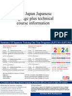NHH Japan Japanese Language Plus Technical Course Information