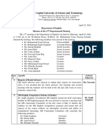 Meeting Minutes of 17th Departmental Meeting