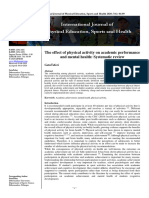 The Effect of Physical Activity On Academic Performance and Mental Health: Systematic Review